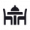 Icon of a dining table with two chairs and a covered food tray placed at the center of the table.